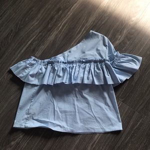 Cotton one shoulder blouse. Never worn